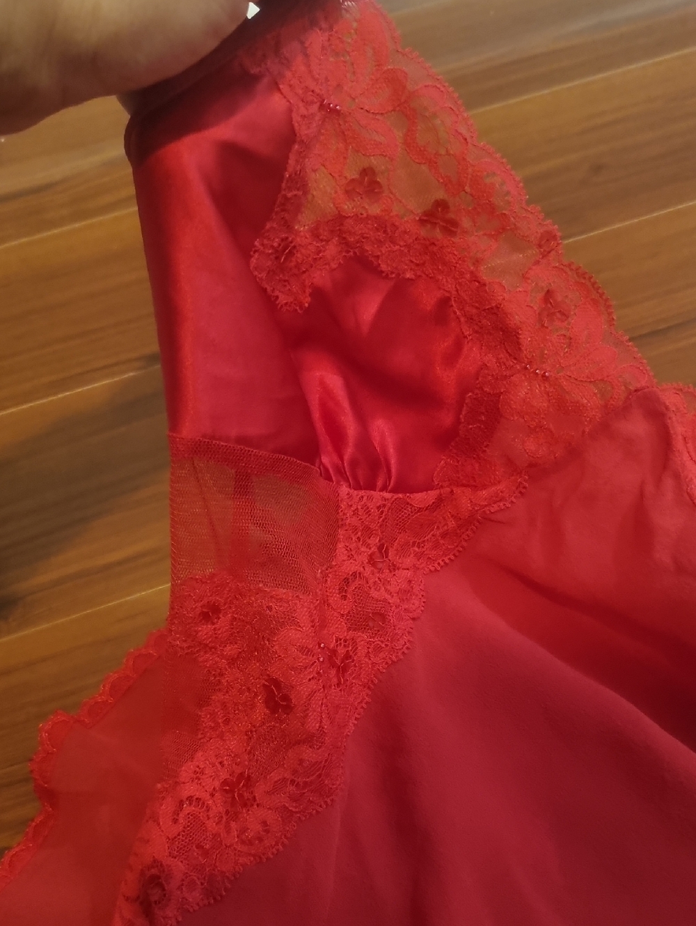 VICTORIA'S SECRET Vintage Babydoll Slip Dress Red Size Small - Picture 12 of 12